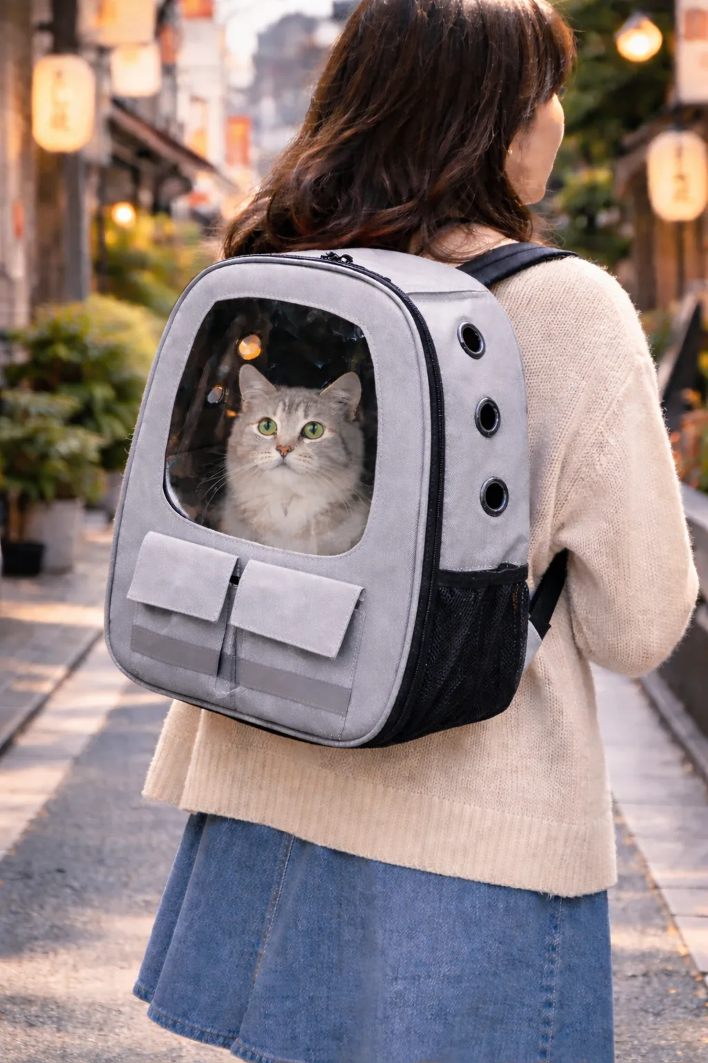 Tas Astronot Kucing Anabul Murah - warna abu